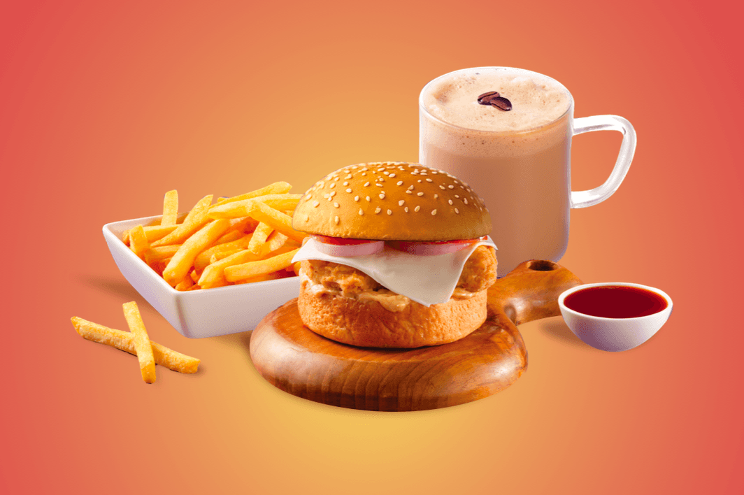 Burger Coffee Combo
